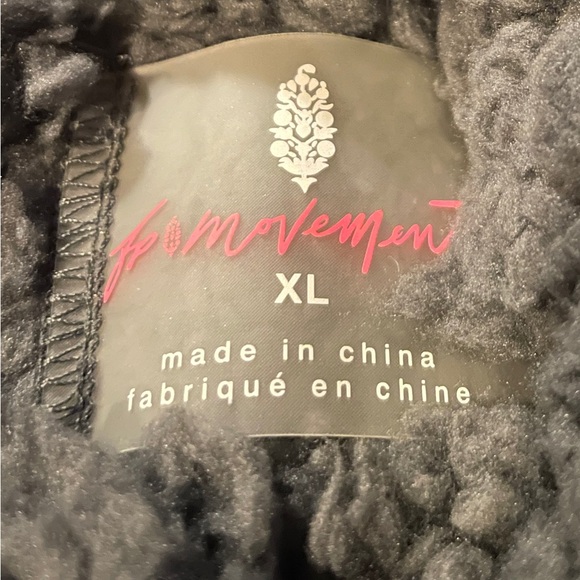 Free People Hit The Slopes Silver Sequin Jacket Fleece Lining Zip Pockets Xl - Picture 6 of 9